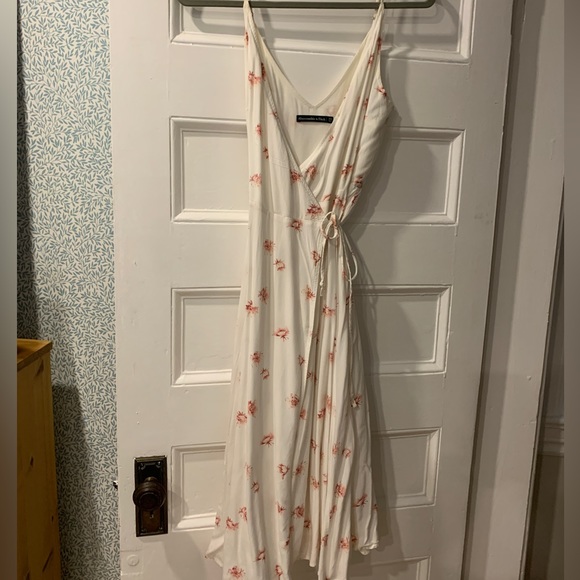 Abercrombie floral wrap midi dress - Picture 7 of 8